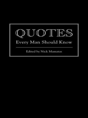 cover image of Quotes Every Man Should Know